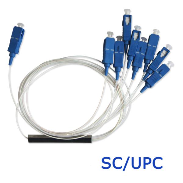 connecteurs optiques de Sc RPA UPC de Mini Steel Tube de diviseur de PLC de la fibre 1x8 pour des télécom