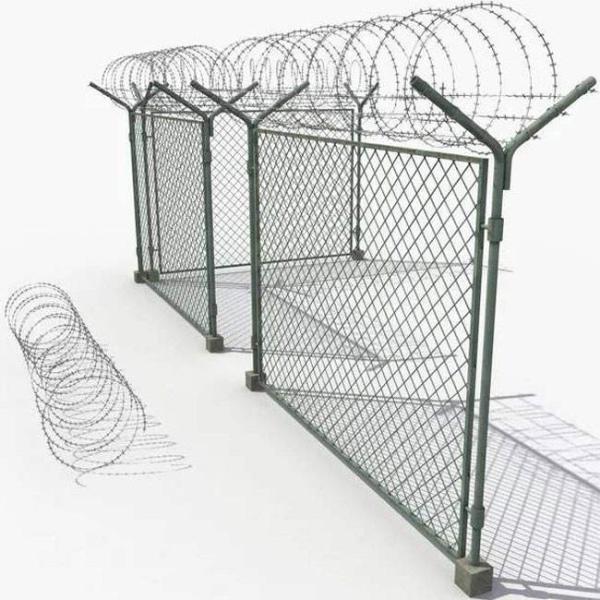 A segurança aeroportuária do rolo de altamente 1.8m 30m que cerca o Pvc do verde de Europa revestiu