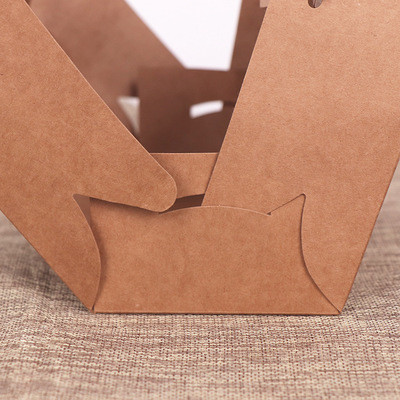 Microwavable Brown White Kraft Paper Packing Box Cut Resistant