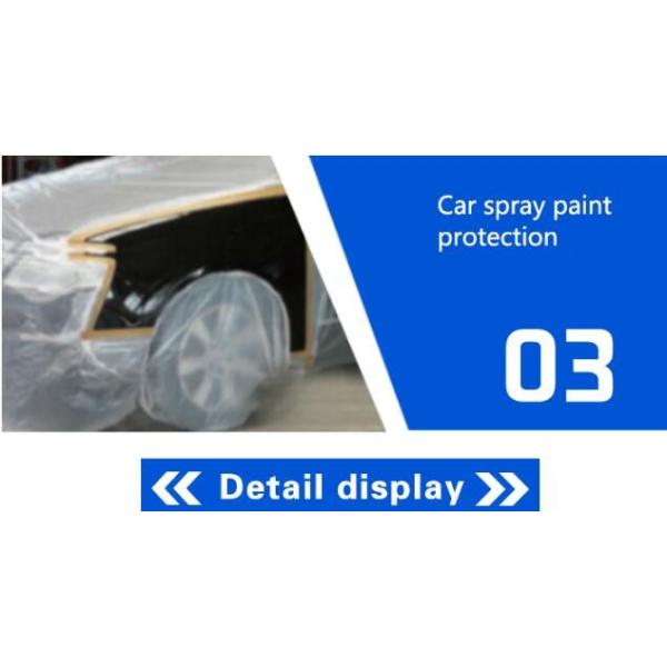 Disposable PE pre-taped self static cling masking film, Cover mask plastic drop film PE protection film with tape, BAGEA