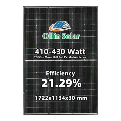 N TYPE 420W TOPCON N TYPE MONOCRYSTALLINE HALF CELL SOLAR PANEL
