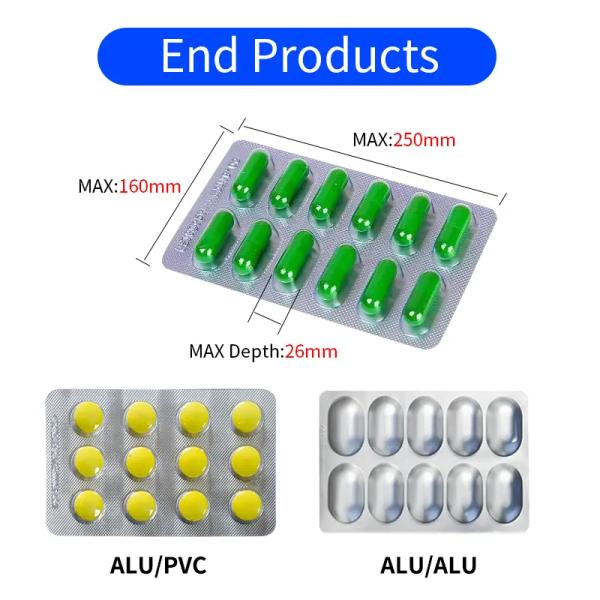 Фольга волдыря любимца формируя машину упаковки автоматическое Alu Alu 1996*592*1229 Mm