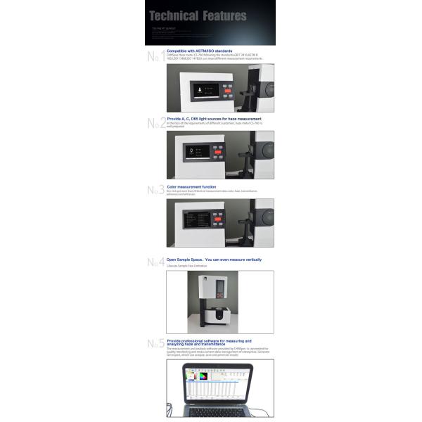 Transparent Film / Glass Transmittance Haze And CIE - Lab Measurement Haze Test Meter