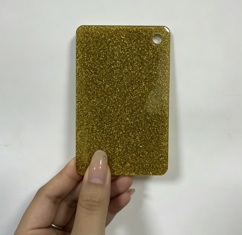 Yellow Glitter Shining 3mm Acrylic Sheet Panel Board