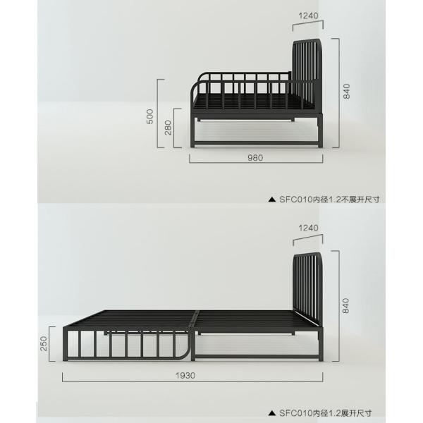Foldable Sifa Beds for Adults Metal Foldable Bed Table Oak Wood Single Sofa Bed Foldable