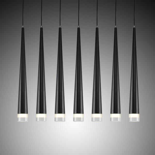 Black Aluminum Decoration Chandelier Hotel Office LED Single Pendant Light