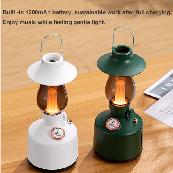 0.2W 1600k Bluetooth Speaker Portable Night Lights Retro Multifunctional For Camping