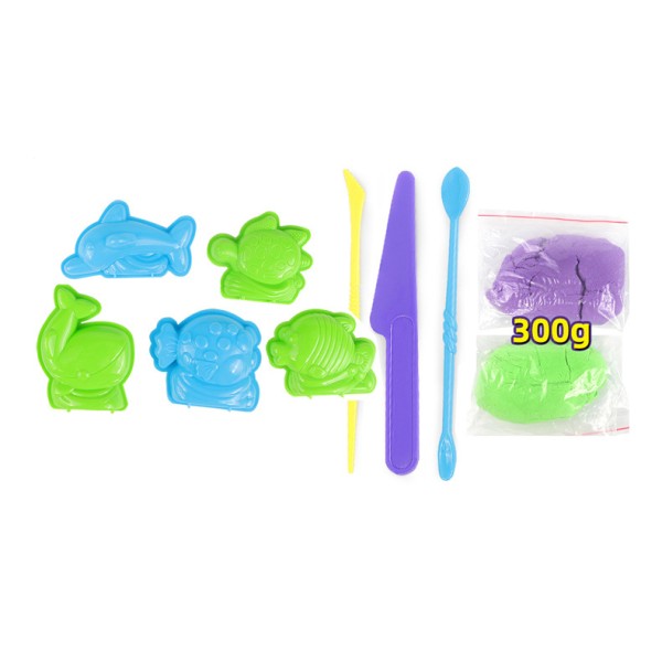 2022 Fancy Modelling Colorful Non-toxic Magic Kids Educational Toy DIY Tools 300g Dynamic Sand