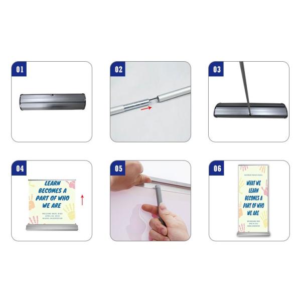 Сублимация полиэстера свертывает вверх крен основания дизайна 80X200cm стойки большой вверх по знамени