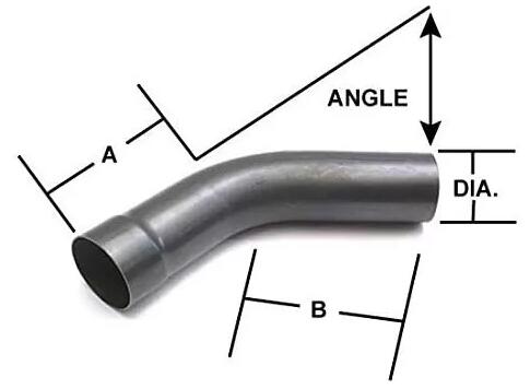2mm Thickness 30 Degree Exhaust Bend OD 3.5 Inch Exhaust Pipe Elbow