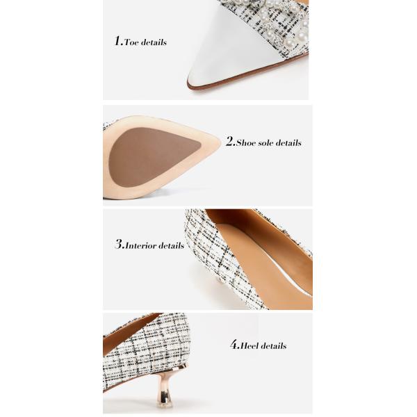 Womens Soft Leather Dress Shoes , Daily Casual Stitching 5cm High Heel Pump Shoes