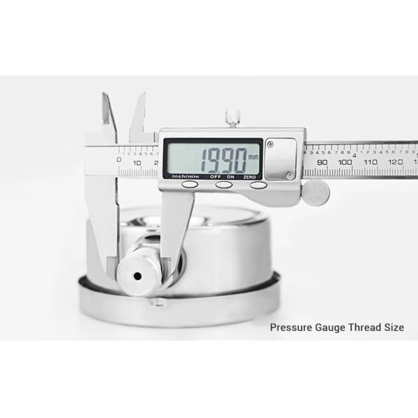 High Pressure Gas Meter 2.5% Accuracy Stainless Steel Diaphragm Seal Pressure Gauge