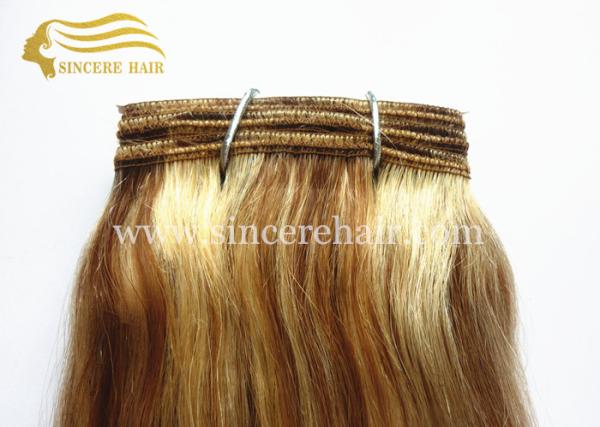 26 Piano Colour Hair Weft Extensions for Sale, 65 CM Long Piano Remy Human Hair Weaving Weft 100 Gram / Piece For Sale