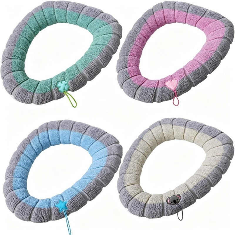 Reusable Washable Toilet Seat Cover Soft Non Slip Bathroom Pad