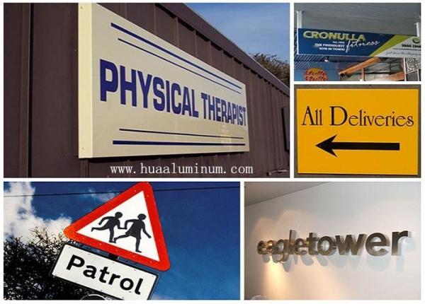 Outside 4x8 Aluminum Composite Sign Board Flat Surface For Gallery