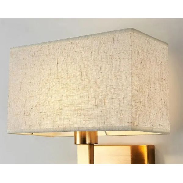USB Wall Lights with Switch Rectangle White Yellow Fabric mirror front light(WH-MR-95)
