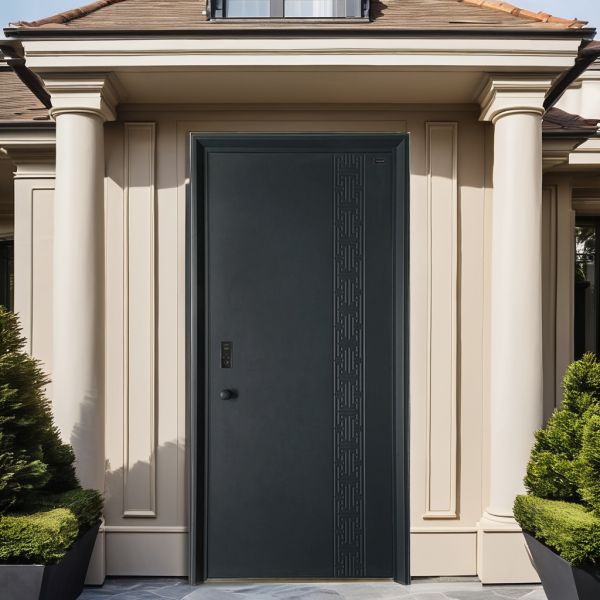 Residential Security Swing Door Custom Polymer Steel Build Exterior Front Entry Door