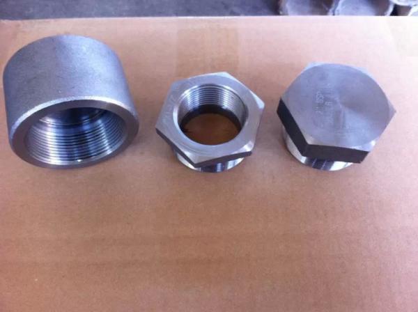 3000LB 6000LB Stainless Steel Threaded Pipe Fittings , Duplex 2205 Butt Weld Pipe Fittings Bushing Plug