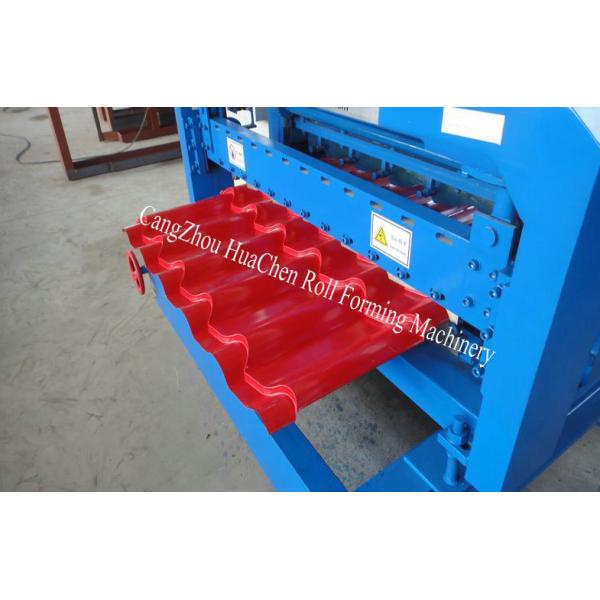 Rollo esmaltado del acero de alta velocidad que forma el equipo con la prensa hidráulica y el sistema cortado