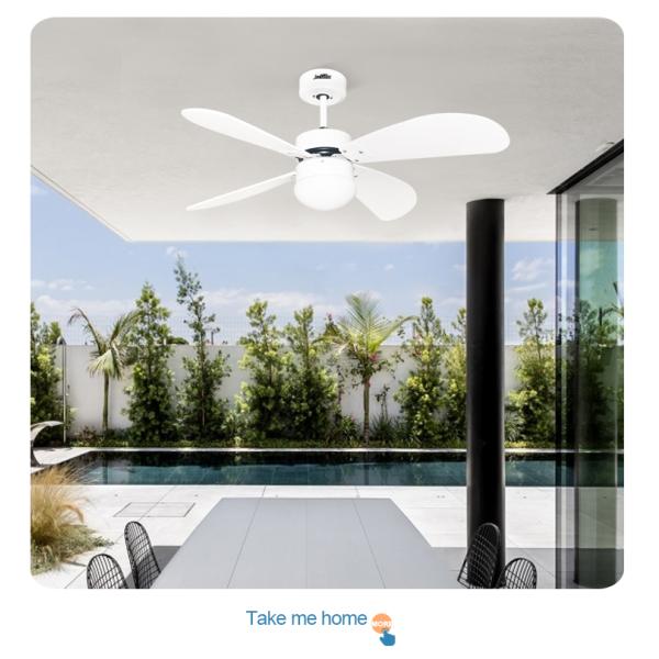 IP44 Ventilador de teto exterior à prova d'água com material do corpo da lâmpada de metal leve da 1stshine