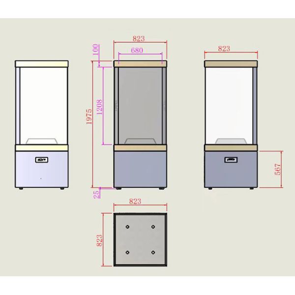 55 Inch 1080P OLED Transparent Display Showcase Cabinet Screen Panel For Museum Exhibition School