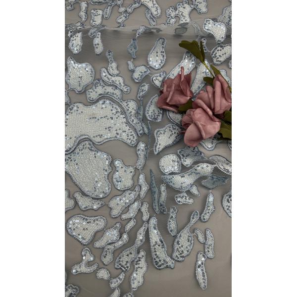 Intricate Venise Lace Rich Patterns Great for Vintage Embroidered Sequin Embroidery Fabric Shining
