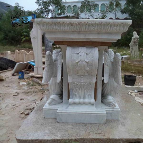 BLVE Church Marble Altars Table Angel Statue Church Decoration Altar Religious Western Style