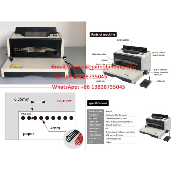 Office Document Plastic spiral coil binding machine