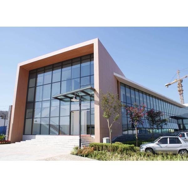Aluminum Framed Double Layer Glass Curtain Wall for Heat Insulation Steel Structure Building System