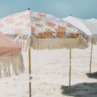 1.8 M Wooden Luxury Windproof Beach Umbrella With Tassels Parasol Pagoda Hawaii Striped Tassel