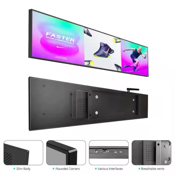 4K Android Stretched LCD Display Ultra Wide Store Advertising Retail Shore 38.5''