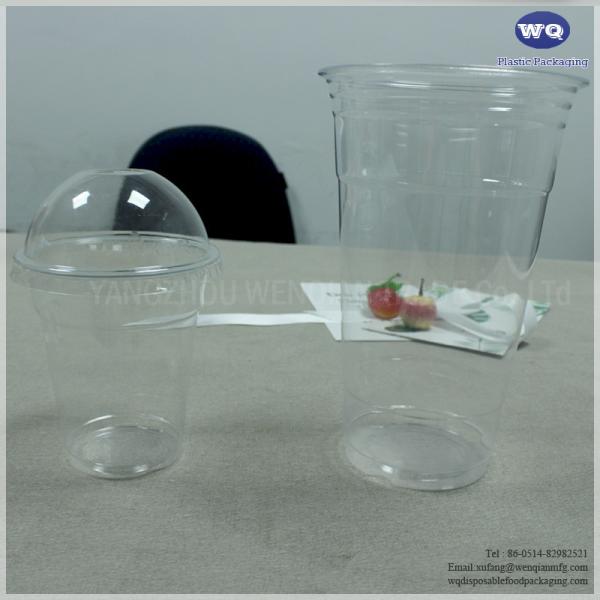 Disposable Drink Water PET Cup Transparent Clear Food Grade Milk Tea Cups Disposable Drinking Cups With Lids