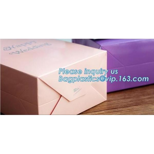 Fashion Luxury Custom Logo Printed handmade paper bags with PP rope,New Design White Handmade Paper Bag bagease, package