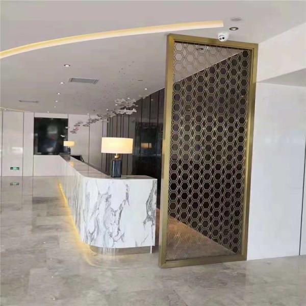 Stylish 304 316 Gold Stainless Steel Frame Storage Modern Furniture Screen