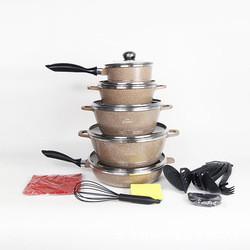 Wholesale Top Seller Multifunction 23pcs Red Cooking Pot Set Non Stick Ollas Non-Stick Aluminum Cookware Sets