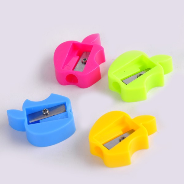 apple shape plastic cheap pencil sharpeners
