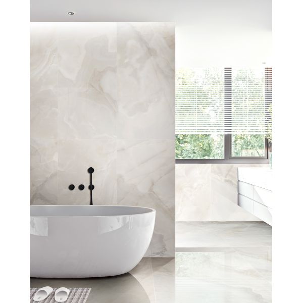 Super White Texture Modern Floor Tiles Jade Bright Surface And Soft Light