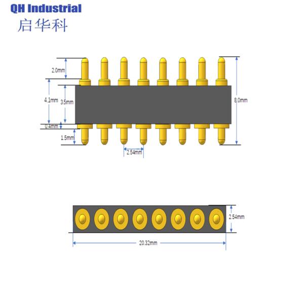 8Pin Brazil Aerospace Connector 4Pin spring loaded pin Magnetic Connector Magnetic Charging Connector