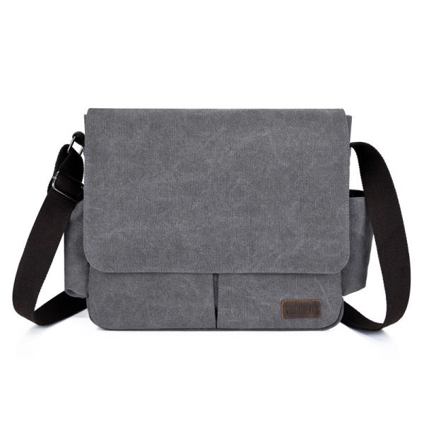 16.5 / 17 Inch Flap Men Sling Crossbody Laptop Canvas Shoulder Messenger Bag For Men