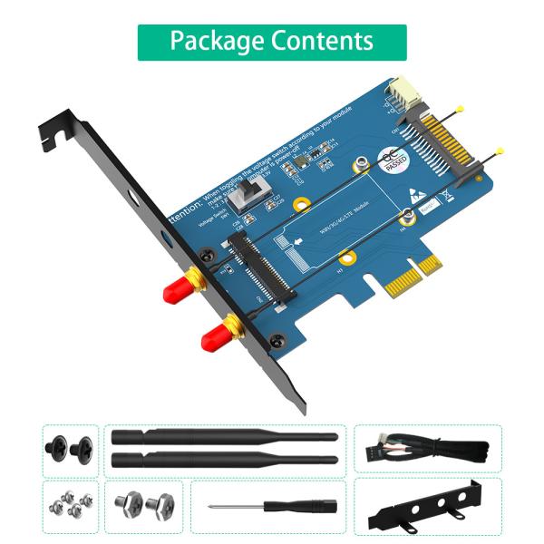 Mini PCI-E PCI Express в PCI-E 1x адаптер для Wi-Fi и 3G-4G-LTE карт