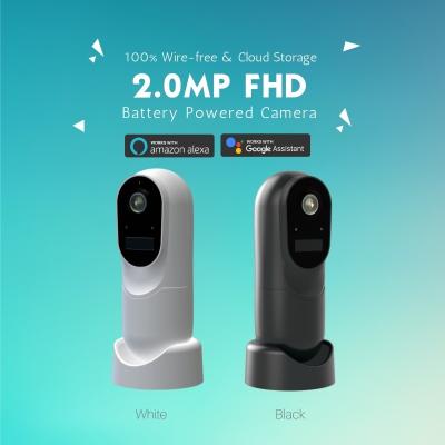 ângulo de visão da câmara de segurança 120° de 1080P Wifi com Amazonas Alexa/assistente de Google