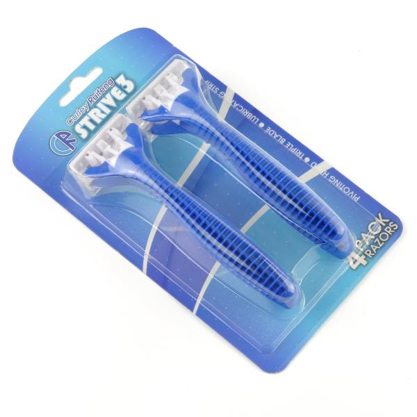 Hotel Travelling Stainless Steel Triple Blade Manual Disposable Razor for Men