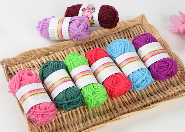 Assorted Color DIY Ball 100% Acrylic Crochet Yarn for Hand Knitting , ODM