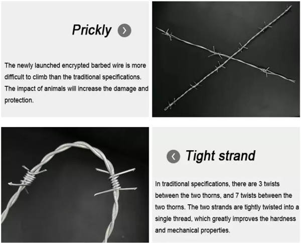 1.8mm Wire Galvanised Barbed Wire