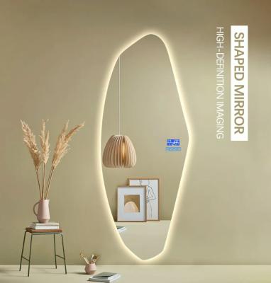 Luxury Anti Fog Irregular Bathroom Mirror Self Adhesive For Villa Hotel Project