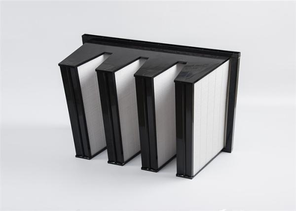 V Bank Shape Small Hepa Filter HVAC System Easy Installation 610*610*292mm