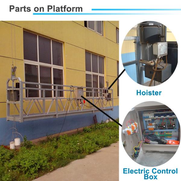 Building Construction Aluminum alloy 380V/50Hz 0.8Ton ZLP800 Suspended Working Platform