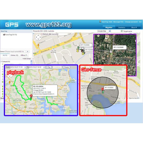 gps gsm bus car alarm tracker and tracking system web platform reachfar RF-V8