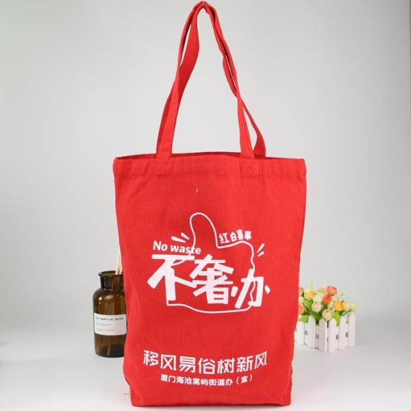 Large Fashion 100% Cotton Recycled Canvas Bags / Washable Canvas Shopping Bags