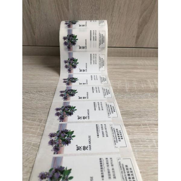 Full color printed waterproof clear vinyl shampoo bottle packaging sticky labels